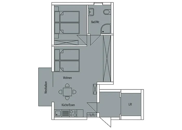 Apartment Kasperhof 1 - 5 *